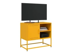 Móvel De Tv*vidaxl Móvel de TV 68x39x60,5 cm aço mostarda Amarelo