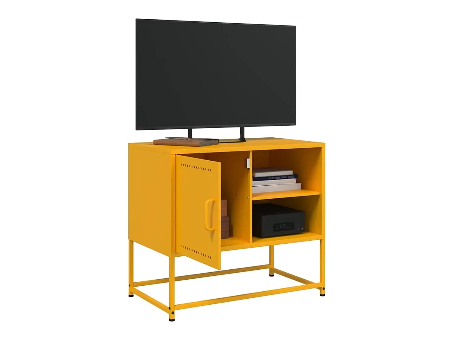 Móvel De Tv*vidaxl Móvel de TV 68x39x60,5 cm aço mostarda Amarelo