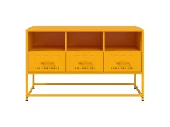 Móvel De Tv*vidaxl Móvel de TV 100,5x39x60,5 cm aço mostarda Amarelo