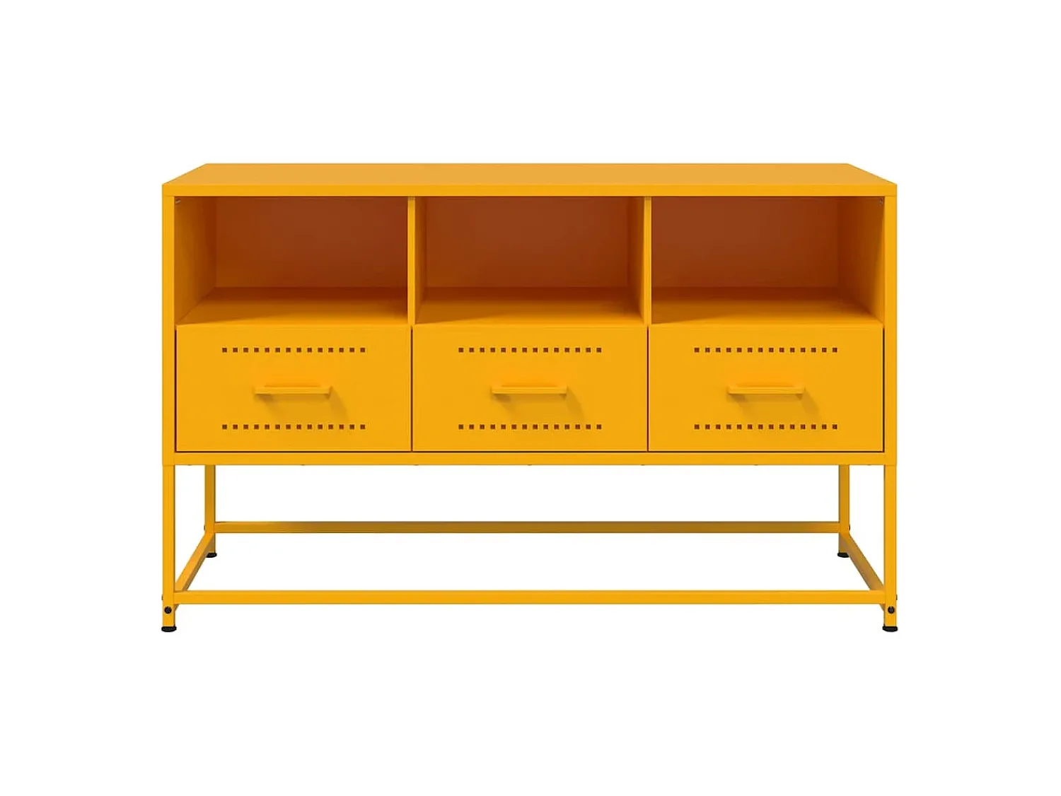 Móvel De Tv*vidaxl Móvel de TV 100,5x39x60,5 cm aço mostarda Amarelo