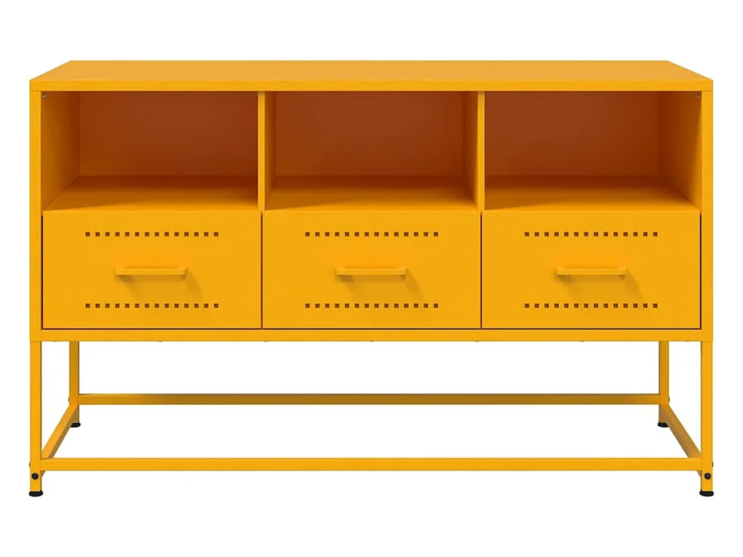 Móvel De Tv*vidaxl Móvel de TV 100,5x39x60,5 cm aço mostarda Amarelo