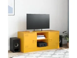 Móvel De Tv| Móvel de TV 99x39x44 cm aço mostarda PT711364 Amarelo