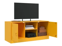 Móvel De Tv| Móvel de TV 99x39x44 cm aço mostarda PT711364 Amarelo