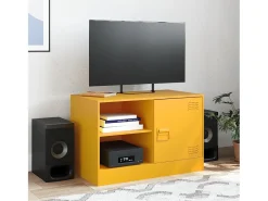 Clearance Móvel de TV 67x39x44 cm aço mostarda PT468474 Amarelo