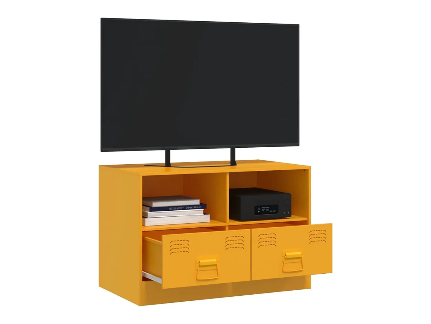 Móvel De Tv* Móvel de TV 67x39x44 cm aço mostarda PT696276 Amarelo
