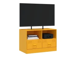 Móvel De Tv* Móvel de TV 67x39x44 cm aço mostarda PT696276 Amarelo