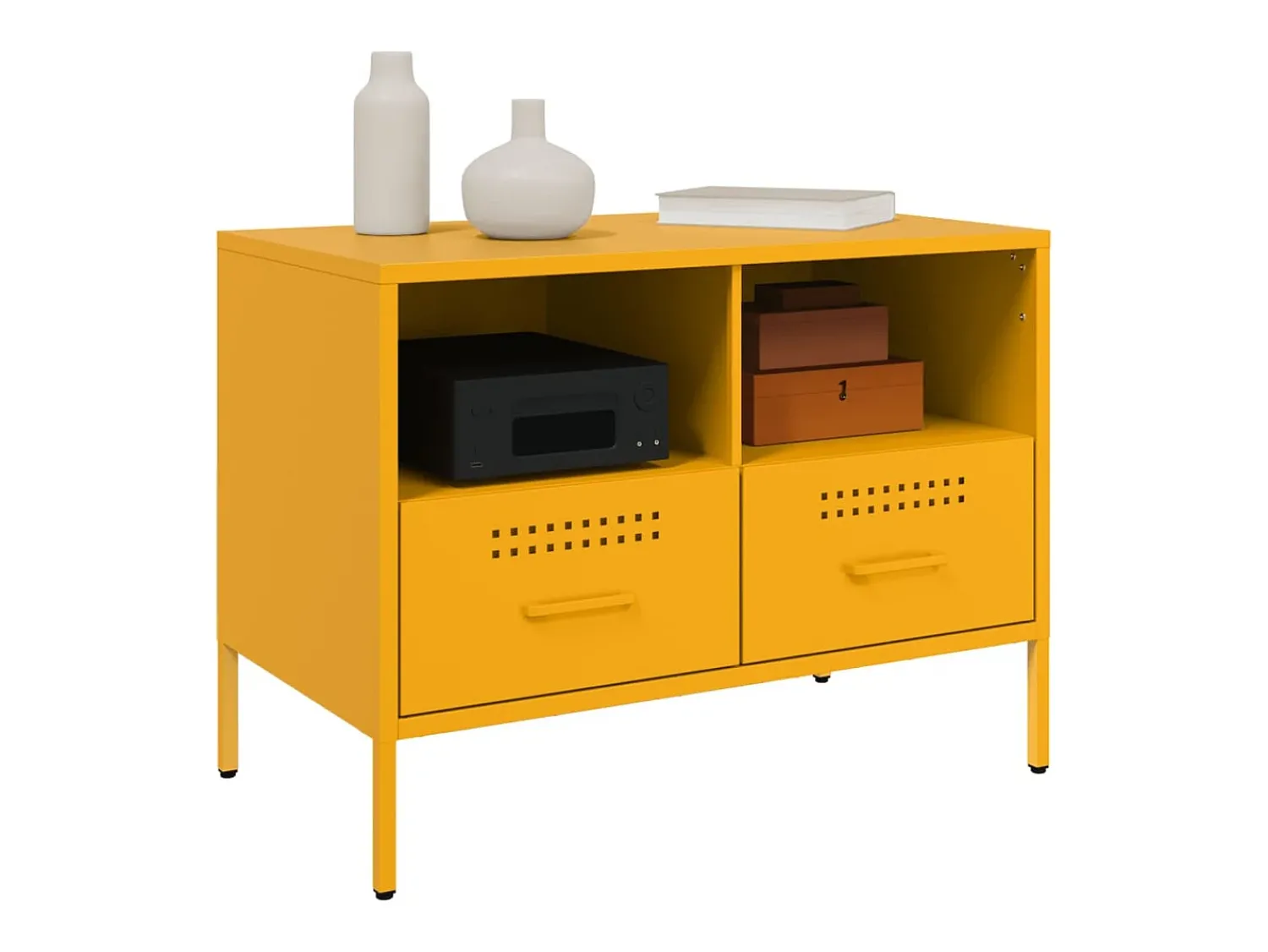 Hot Móvel de TV 68x39x50,5 cm aço mostarda PT283674 Amarelo