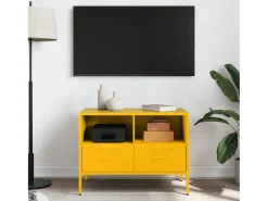 Hot Móvel de TV 68x39x50,5 cm aço mostarda PT283674 Amarelo