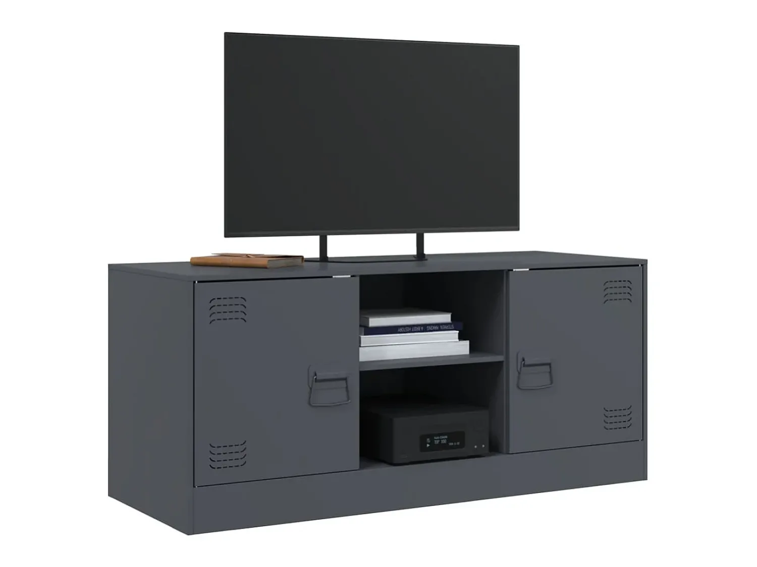Móvel de TV 99x39x44 cm aço antracite PT728651 Cinza antracite