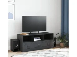 Móvel de TV 99x39x44 cm aço antracite PT304283^ Móvel De Tv