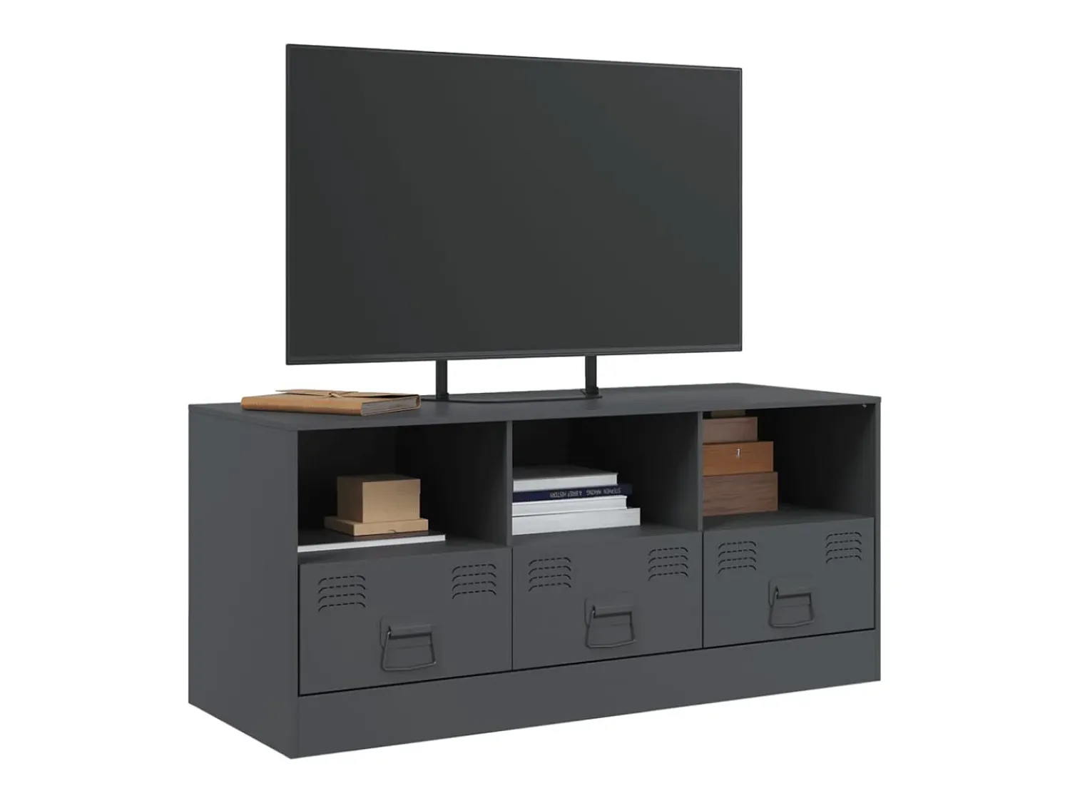 Móvel de TV 99x39x44 cm aço antracite PT304283^ Móvel De Tv