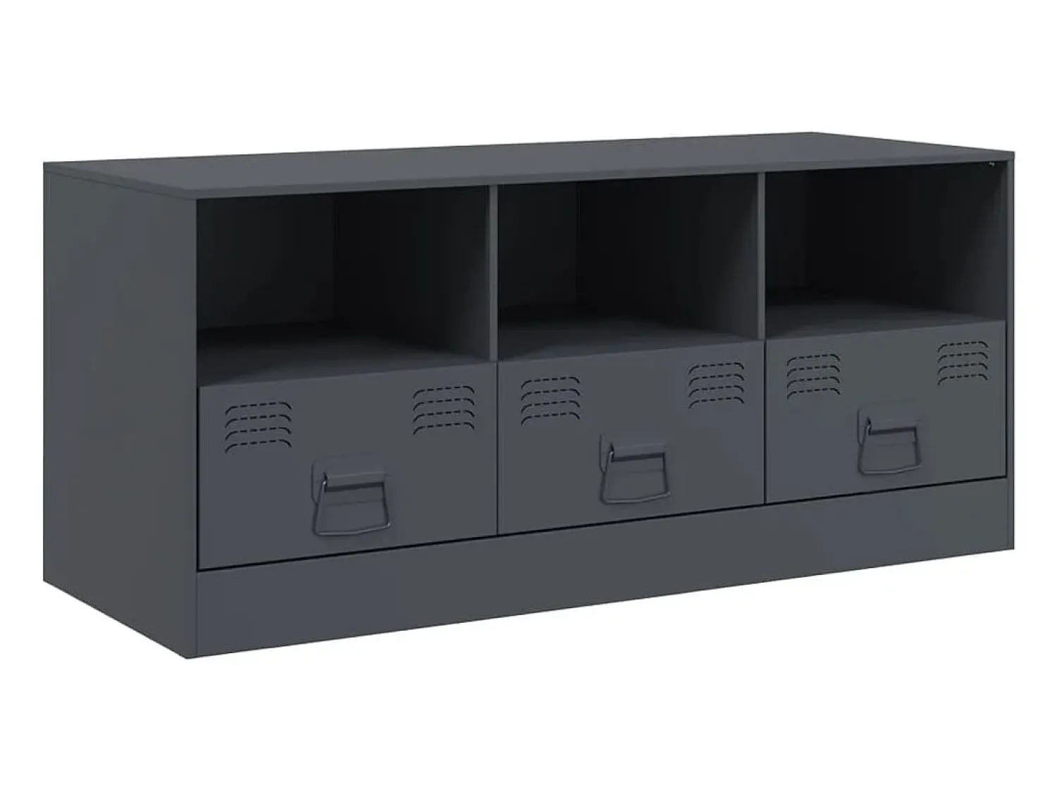 Móvel de TV 99x39x44 cm aço antracite PT304283^ Móvel De Tv
