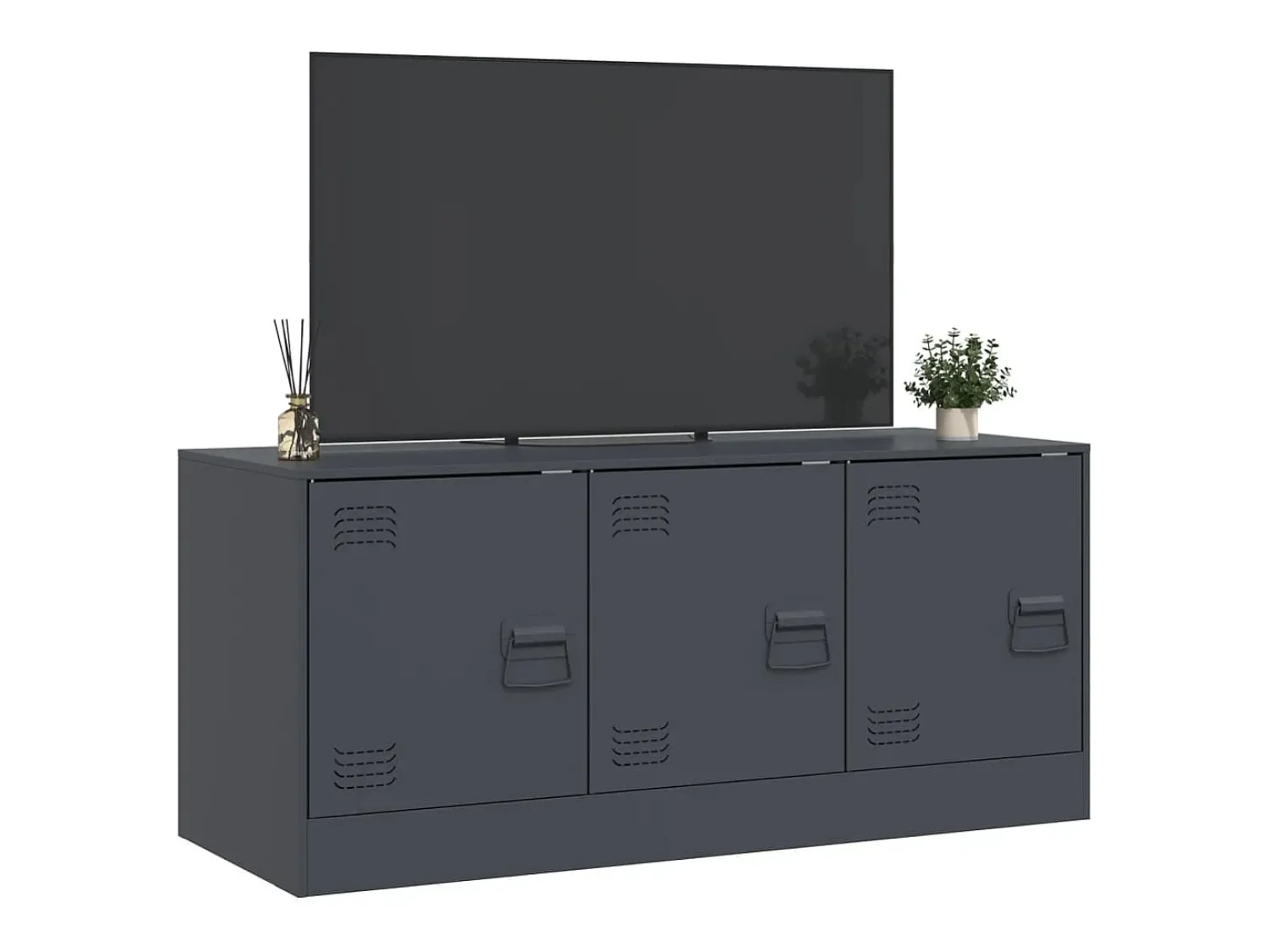 Móvel de TV 99x39x44 cm aço antracite PT267814^ Móvel De Tv