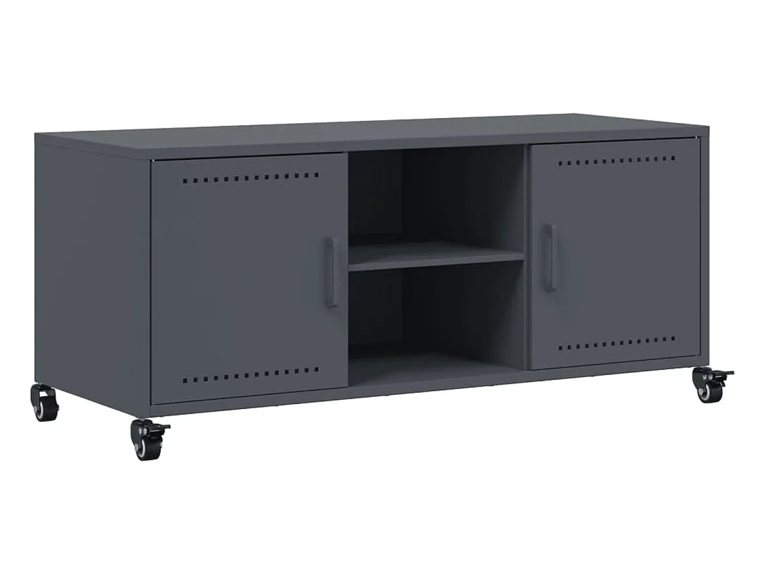 New vidaxl Móvel de TV 100,5x39x43,5 cm aço antracite Cinza antracite