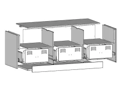 vidaxl Móvel de TV 99x39x44 cm aço antracite^ Móvel De Tv