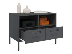 Móvel De Tv* Móvel de TV 68x39x50,5 cm aço antracite PT613976 Cinza antracite