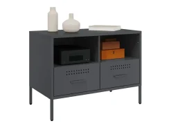 Móvel De Tv* Móvel de TV 68x39x50,5 cm aço antracite PT613976 Cinza antracite