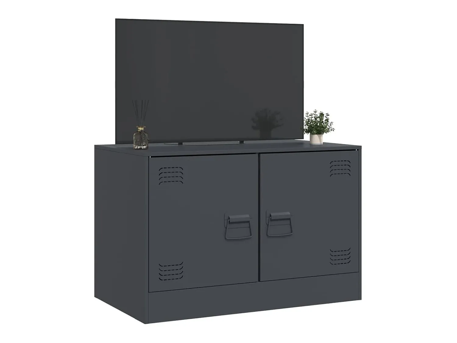 Móvel de TV 67x39x44 cm aço antracite PT854723^ Móvel De Tv