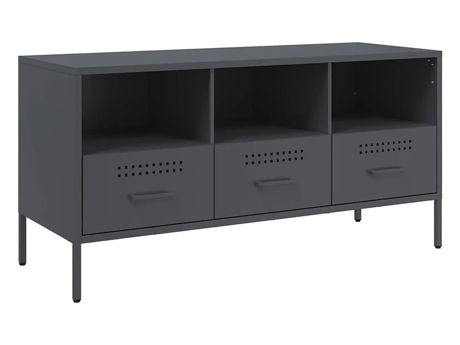 Móvel de TV 100,5x39x50,5 cm aço antracite PT981557^ Móvel De Tv