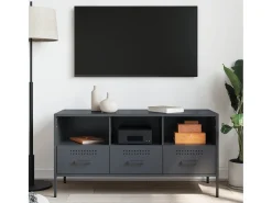 Móvel de TV 100,5x39x50,5 cm aço antracite PT981557^ Móvel De Tv