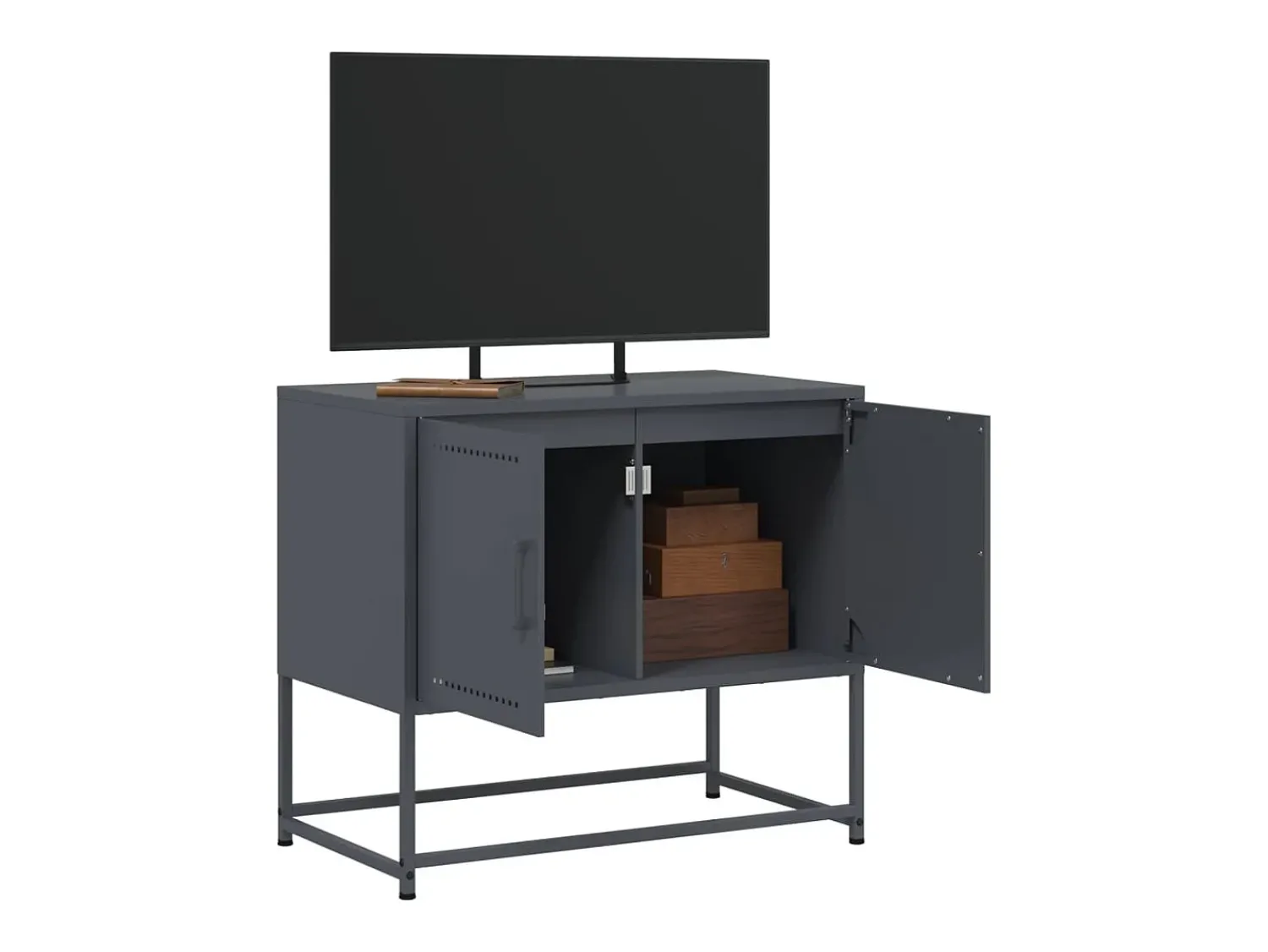 Móvel De Tv| Móvel de TV 68,5x39x60,5 cm aço antracite PT637654 Cinza antracite