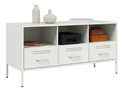 Best Móvel de TV 100,5x39x50,5 cm aço PT337786 Branco