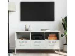 Best Móvel de TV 100,5x39x50,5 cm aço PT337786 Branco
