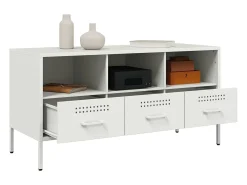 Best Móvel de TV 100,5x39x50,5 cm aço PT337786 Branco