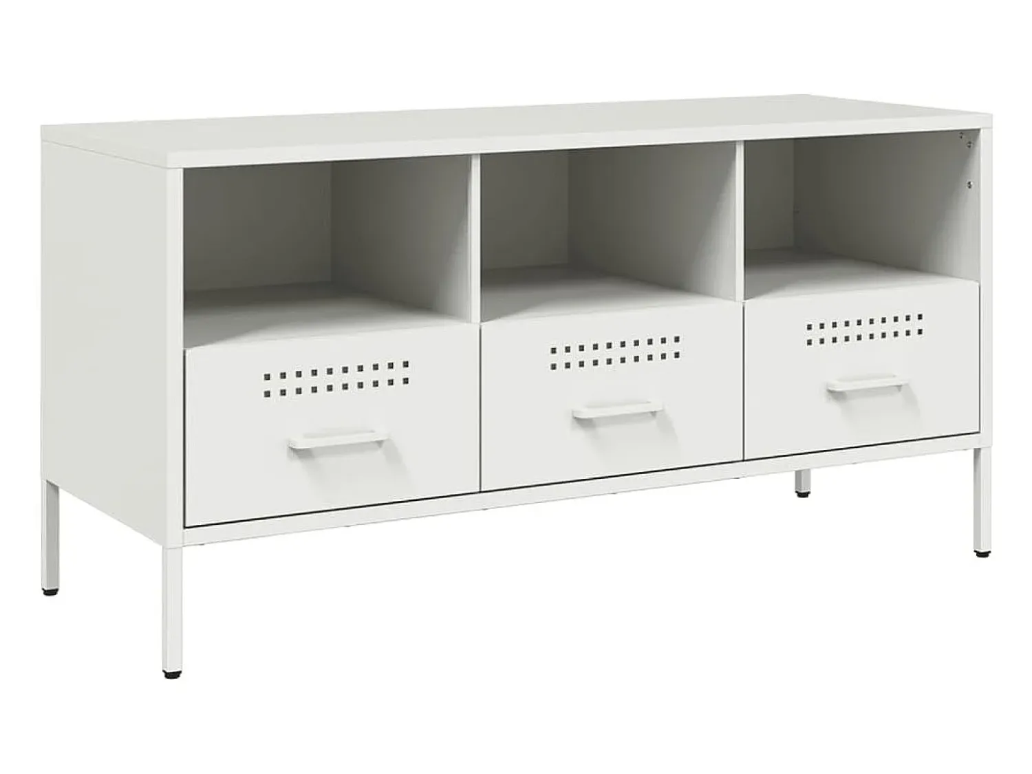 Best Móvel de TV 100,5x39x50,5 cm aço PT337786 Branco