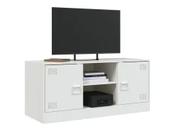 Online Móvel de TV 99x39x44 cm aço PT524542 Branco