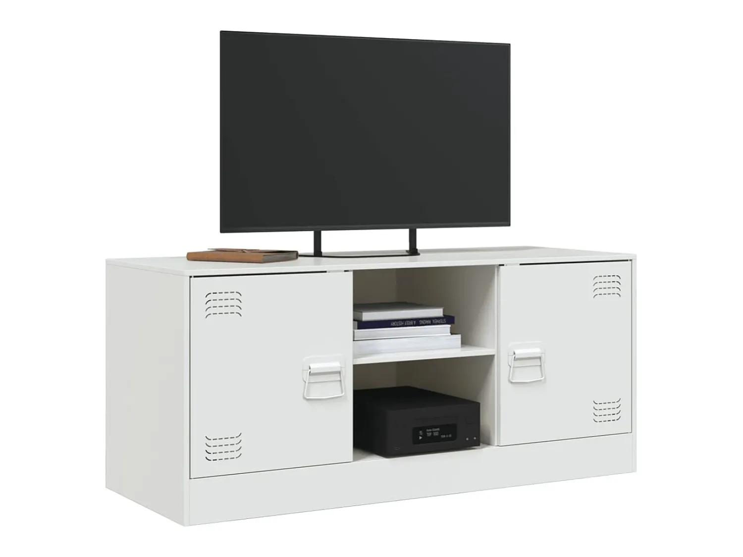 Online Móvel de TV 99x39x44 cm aço PT524542 Branco