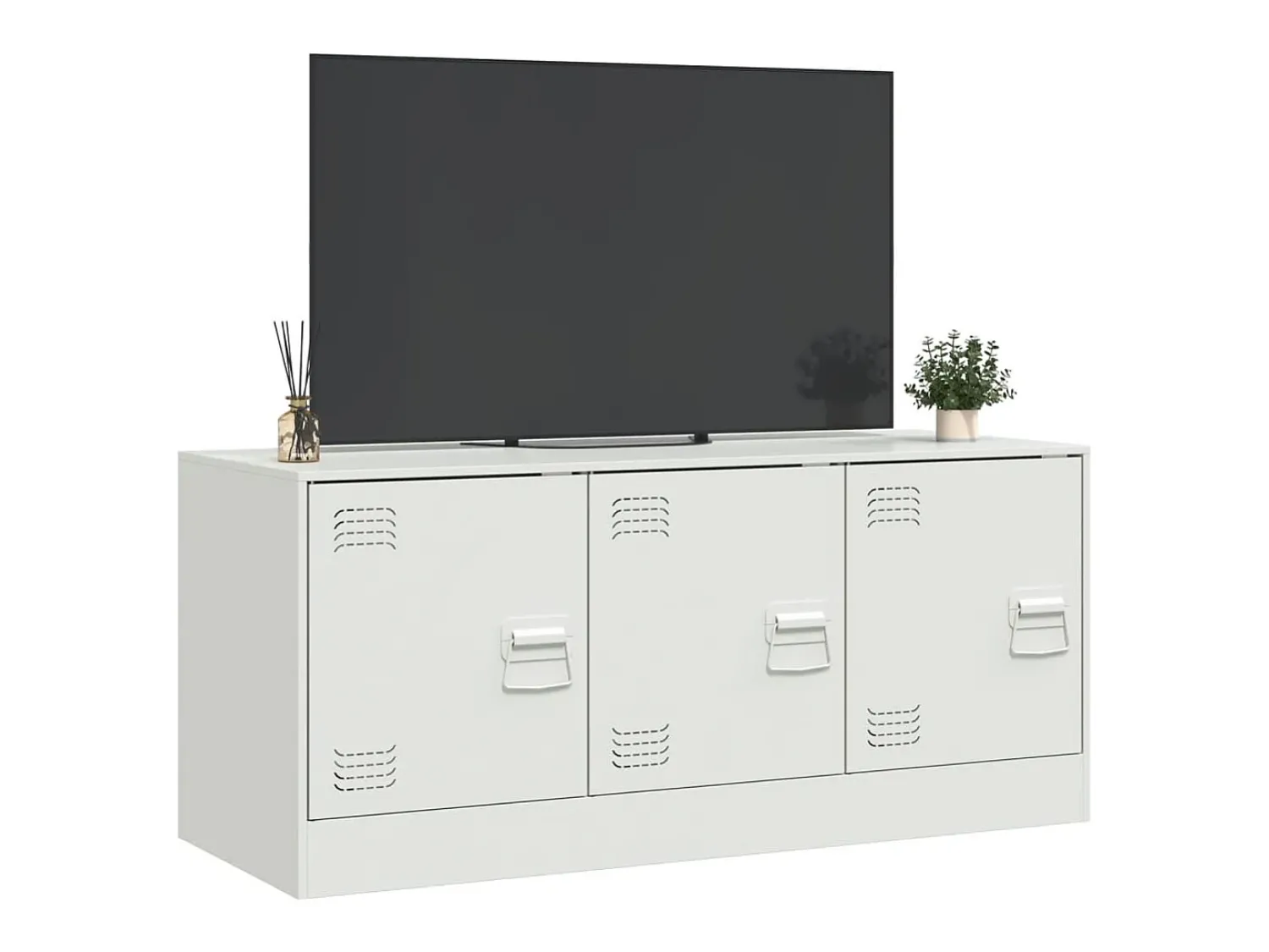 Móvel De Tv| Móvel de TV 99x39x44 cm aço PT338522 Branco