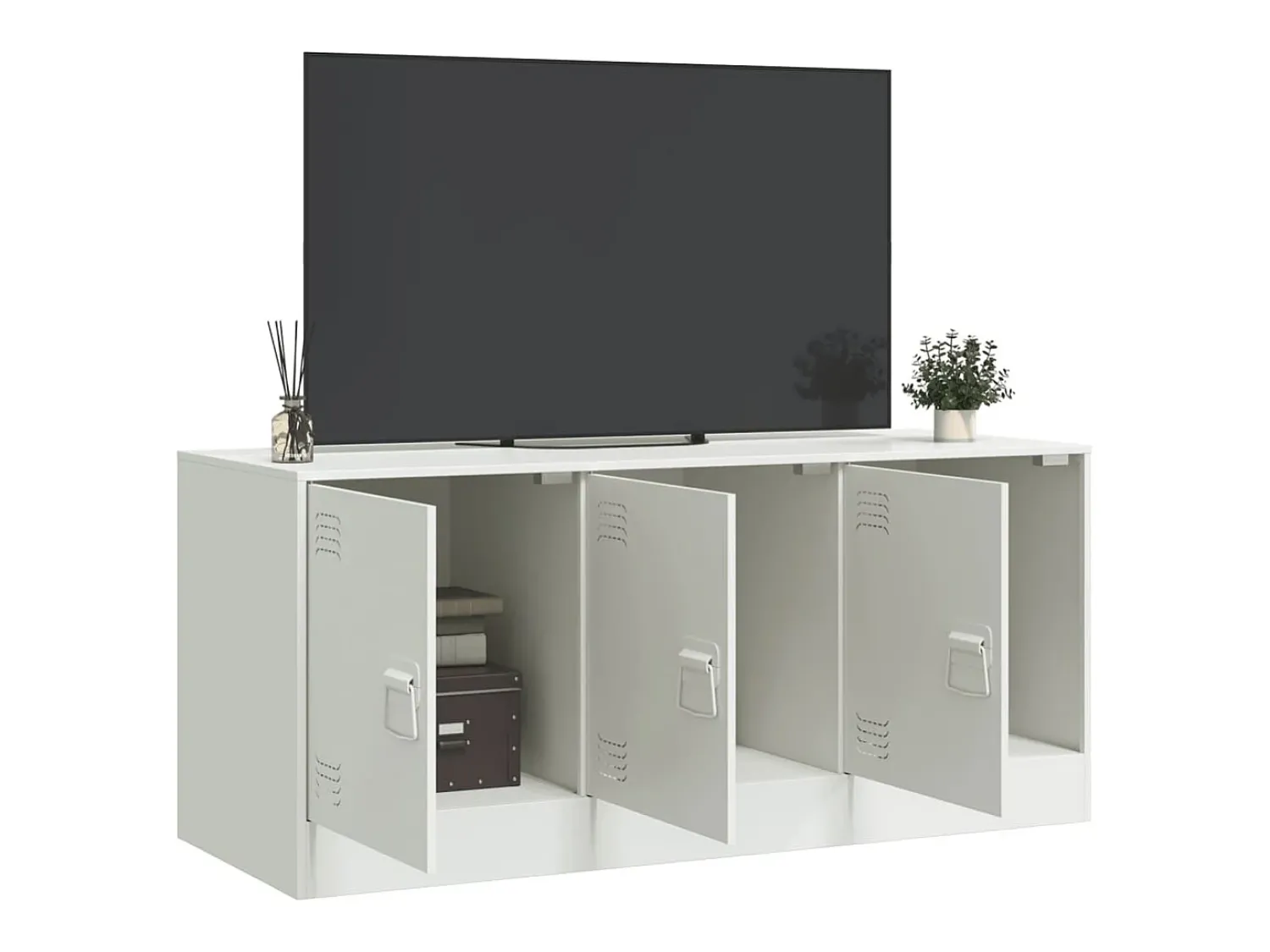 Móvel De Tv| Móvel de TV 99x39x44 cm aço PT338522 Branco