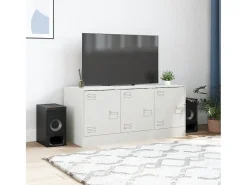 Móvel De Tv| Móvel de TV 99x39x44 cm aço PT338522 Branco