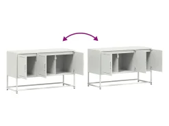 Móvel De Tv|vidaxl Móvel de TV 100,5x39x60,5 cm aço Branco