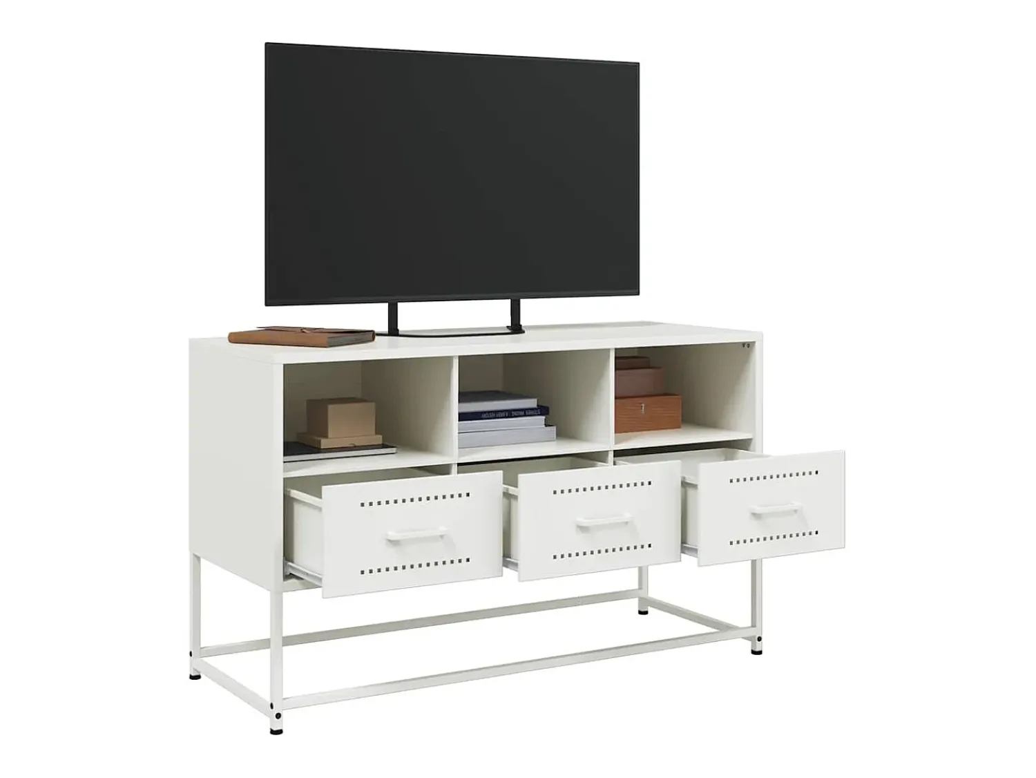 Móvel De Tv|vidaxl Móvel de TV 100,5x39x60,5 cm aço Branco