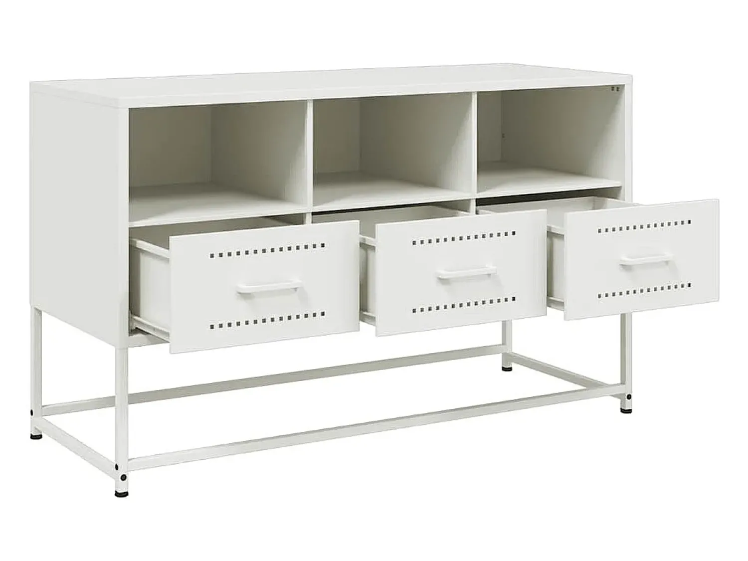 Móvel De Tv|vidaxl Móvel de TV 100,5x39x60,5 cm aço Branco