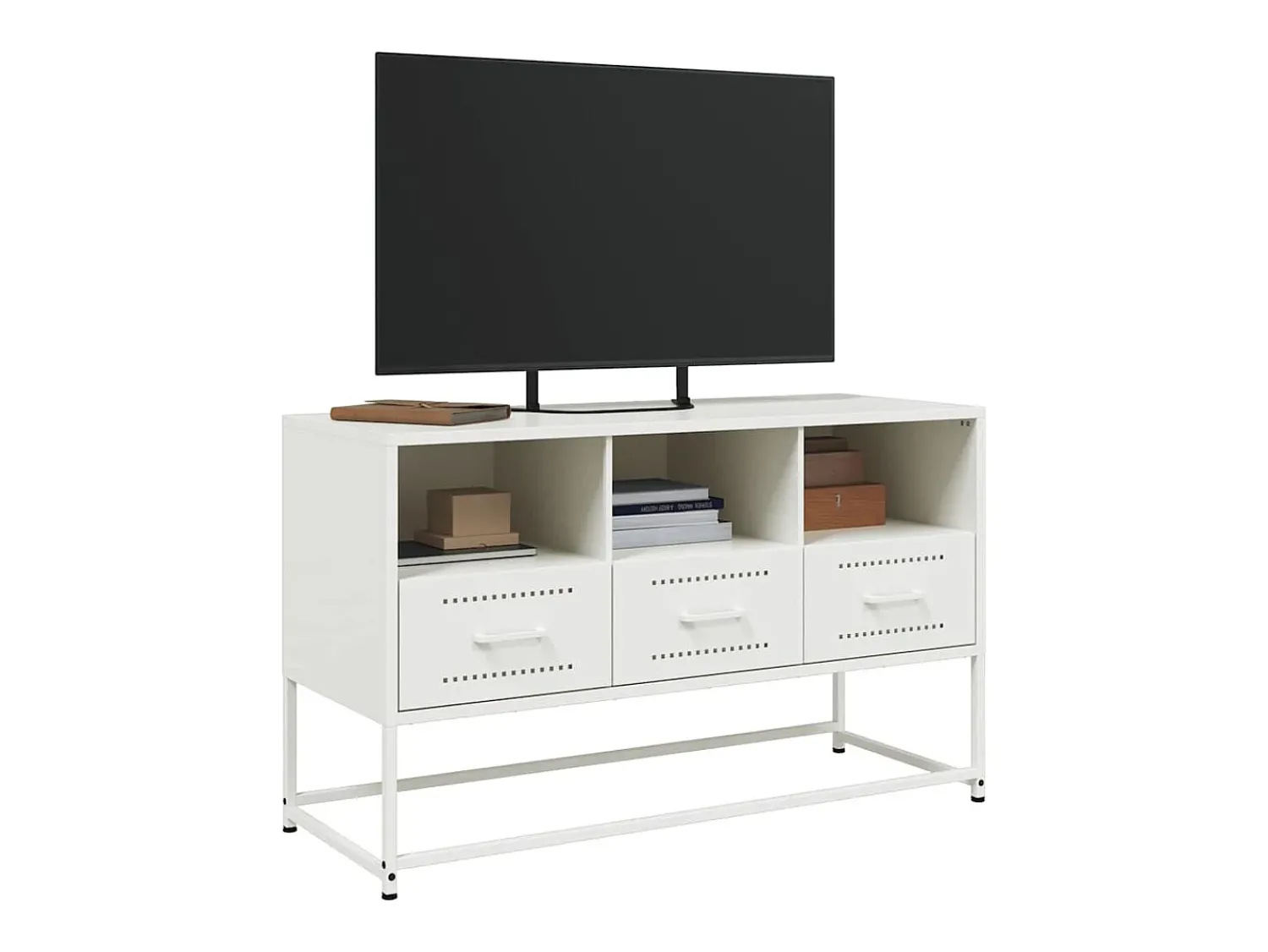 Móvel De Tv|vidaxl Móvel de TV 100,5x39x60,5 cm aço Branco
