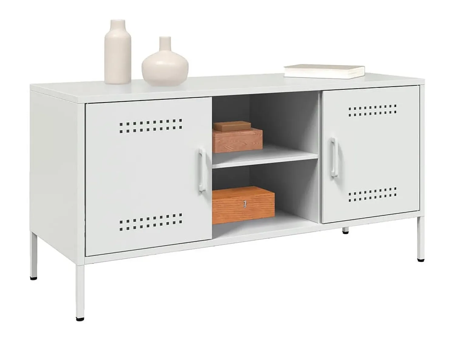 Móvel De Tv* Móvel de TV 100,5x39x50,5 cm aço PT825914 Branco
