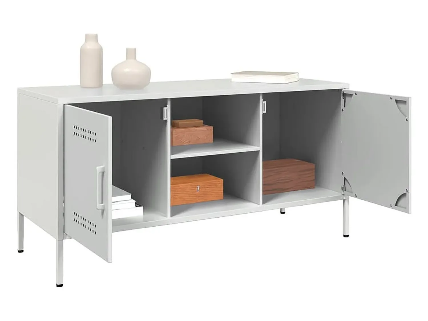 Móvel De Tv* Móvel de TV 100,5x39x50,5 cm aço PT825914 Branco
