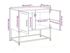 Online vidaxl Móvel de TV 68,5x39x60,5 cm aço Branco