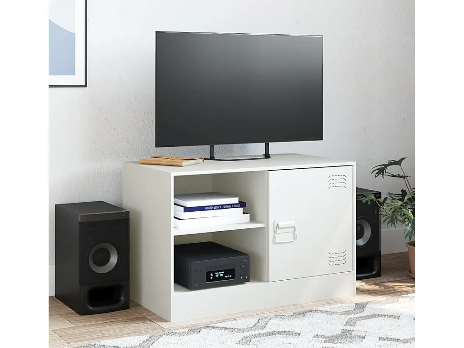 Móvel De Tv| Móvel de TV 67x39x44 cm aço PT118458 Branco