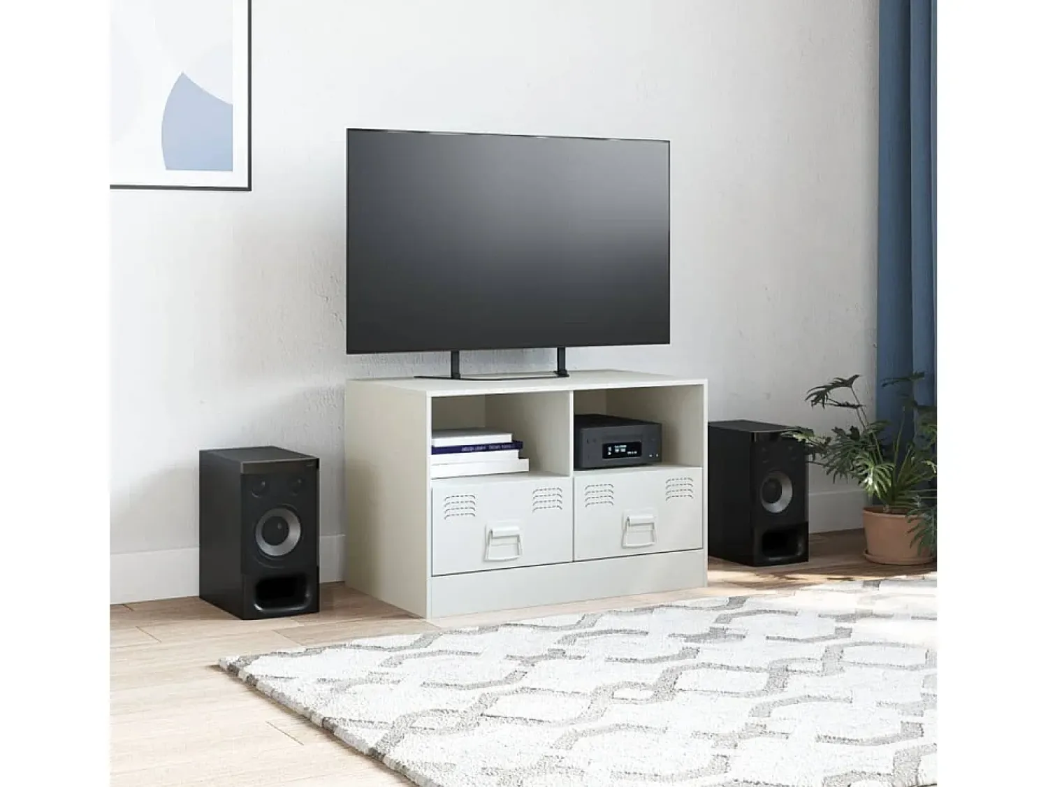 Móvel de TV 67x39x44 cm aço PT123940^ Móvel De Tv