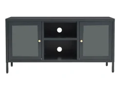 Online Móvel de TV 105x35x52 cm aço e vidro antracite PT682039 Cinza antracite
