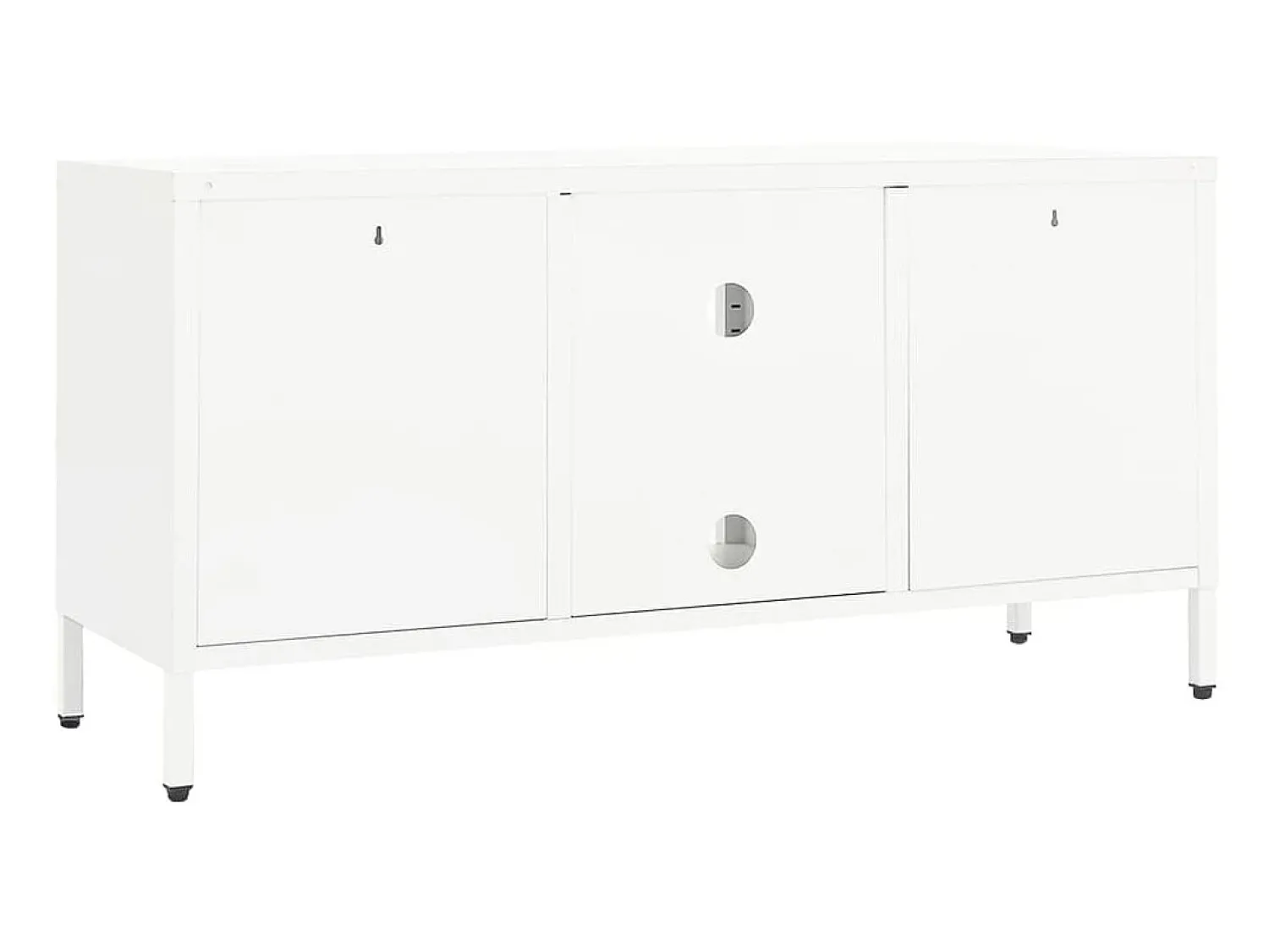 Móvel de TV 105x35x52 cm aço e vidro PT684717^ Móvel De Tv