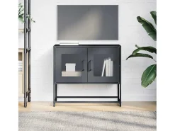 Móvel De Tv*vidaxl Móvel de TV 68x39x60,5 cm aço laminado a frio antracite Cinza antracite