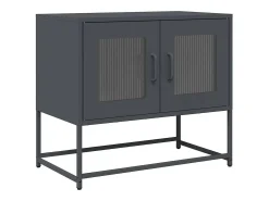 Móvel De Tv*vidaxl Móvel de TV 68x39x60,5 cm aço laminado a frio antracite Cinza antracite