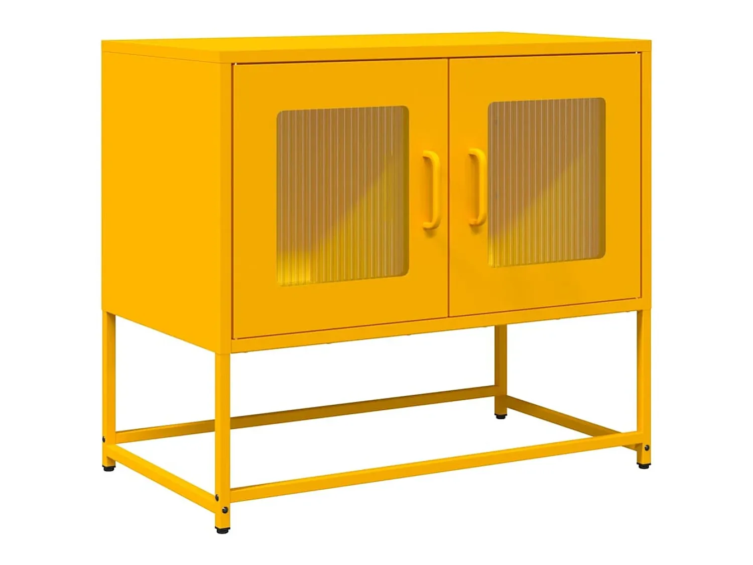 vidaxl Móvel de TV 68x39x60,5 cm aço laminado a frio mostarda^ Móvel De Tv