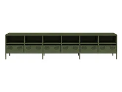 Online vidaxl Móvel de TV 202x39x43,5 cm aço laminado a frio -azeitona Verde