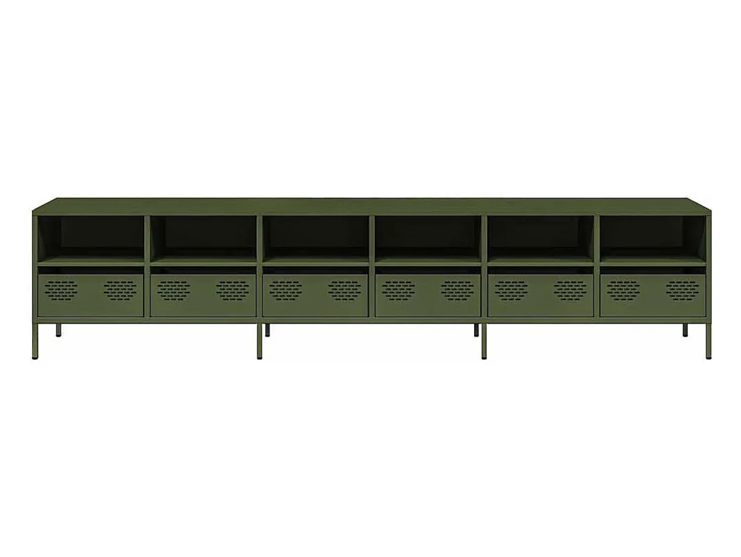 Online vidaxl Móvel de TV 202x39x43,5 cm aço laminado a frio -azeitona Verde